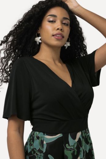 Plus size veliki brojevi Haljina elegantna maxi cvjetnog printa V izreza za punije