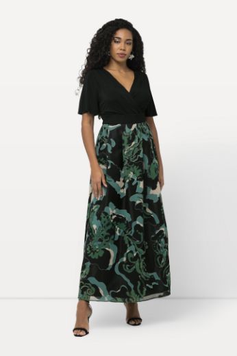 Plus size veliki brojevi Haljina elegantna maxi cvjetnog printa V izreza za punije