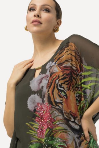 Plus size veliki brojevi Bluza s printom tigra za punije