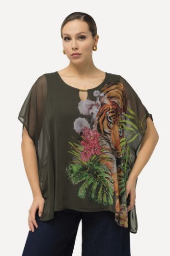 Plus size veliki brojevi Bluza s printom tigra za punije