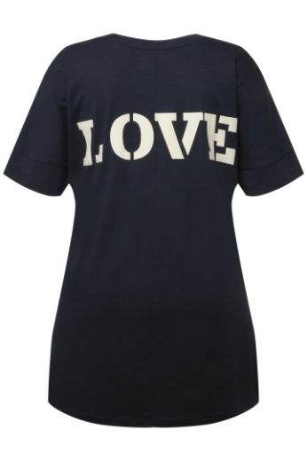 Plus size veliki brojevi Majica dužeg modela kratkih rukava s printom srca za punije