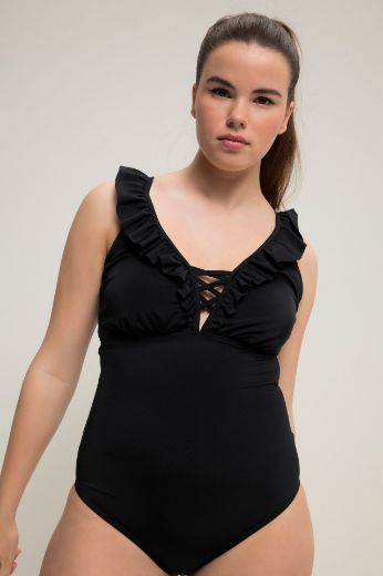 Plus size veliki brojevi Kupaći kostim jednodijelni s volanima za punije