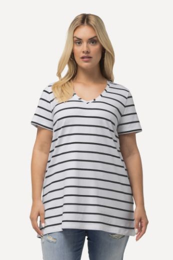 Plus size veliki brojevi Majica V ovratnika A kroja za punije