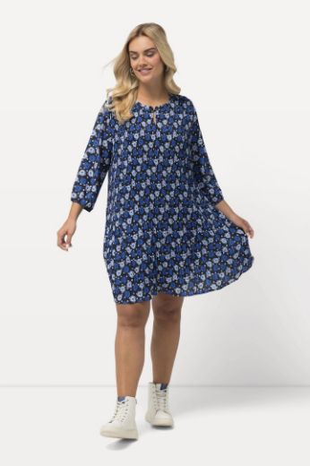 Plus size veliki brojevi Haljina plise kraćeg kroja za punije