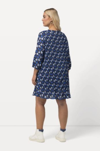 Plus size veliki brojevi Haljina plise kraćeg kroja za punije