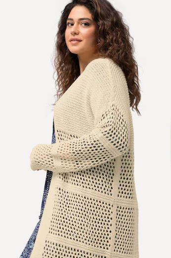 Plus size veliki brojevi Kardigan mrežasti duži kroj za punije