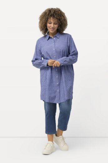 Plus size veliki brojevi Bluza dužeg kroja na pruge za punije