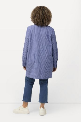 Plus size veliki brojevi Bluza dužeg kroja na pruge za punije