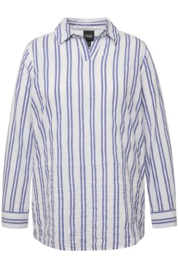 Plus size veliki brojevi Bluza dugih rukava na pruge za punije