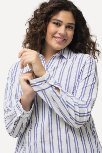 Plus size veliki brojevi Bluza dugih rukava na pruge za punije