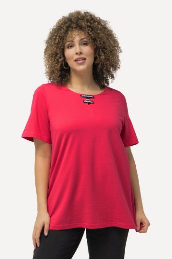 Plus size veliki brojevi Majica kratkih rukava s ukrasnim dodatkom na ovratniku za punije