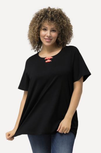 Plus size veliki brojevi Majica kratkih rukava s ukrasnim dodatkom na ovratniku za punije
