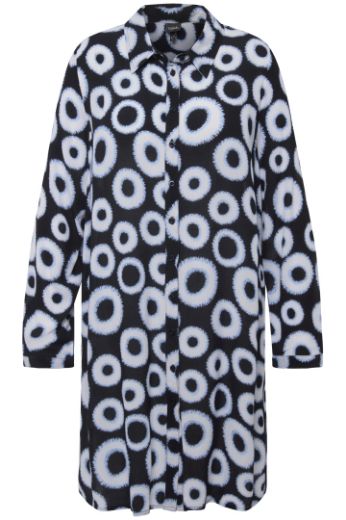 Plus size veliki brojevi Bluza dužeg kroja motiv krugova za punije