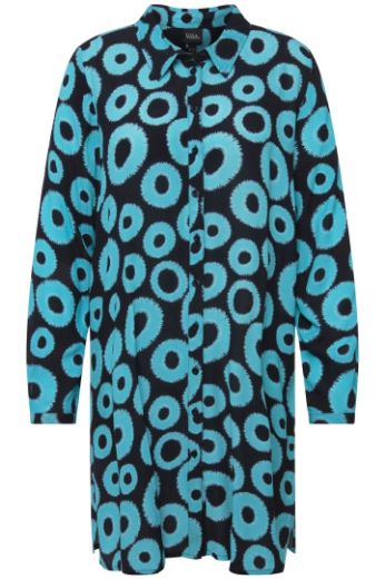 Plus size veliki brojevi Bluza dužeg kroja motiv krugova za punije