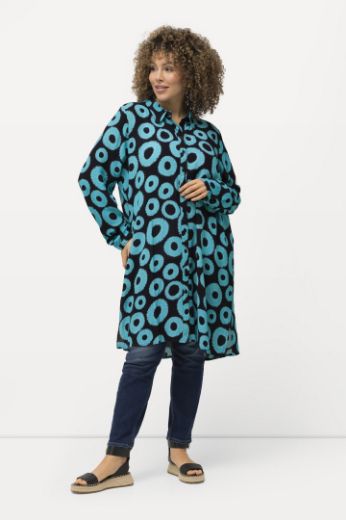 Plus size veliki brojevi Bluza dužeg kroja motiv krugova za punije