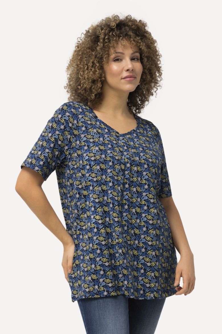 Plus size veliki brojevi Majica kratkih rukava A kroja s printom za punije