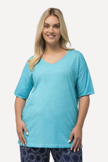 Plus size veliki brojevi Majica kratkih rukava V izreza za punije