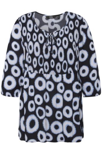 Plus size veliki brojevi Bluza 3/4 rukavi motiv krugova za punije