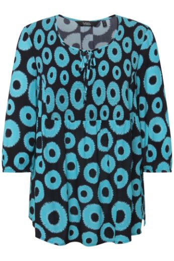 Plus size veliki brojevi Bluza 3/4 rukavi motiv krugova za punije