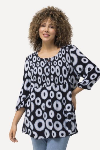 Plus size veliki brojevi Bluza 3/4 rukavi motiv krugova za punije