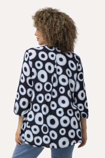 Plus size veliki brojevi Bluza 3/4 rukavi motiv krugova za punije