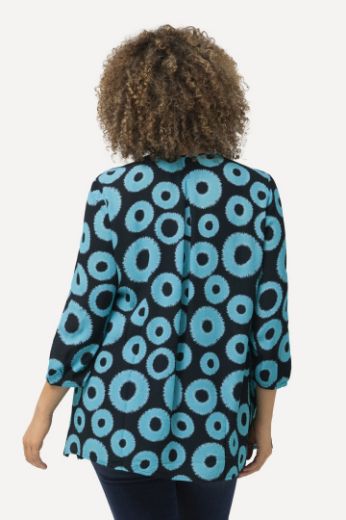 Plus size veliki brojevi Bluza 3/4 rukavi motiv krugova za punije