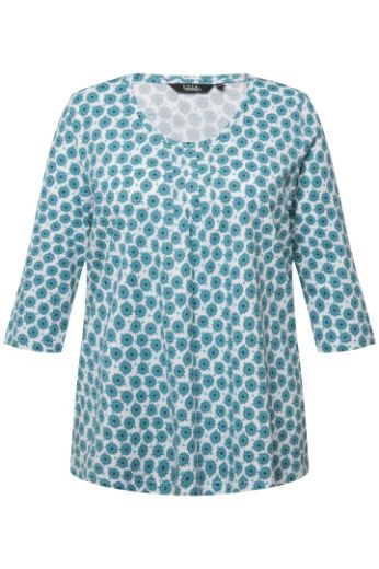 Plus size veliki brojevi Majica 3/4 rukava cvjetnog printa za punije