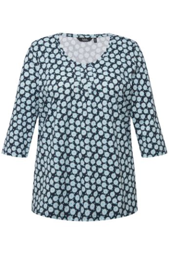 Plus size veliki brojevi Majica 3/4 rukava cvjetnog printa za punije