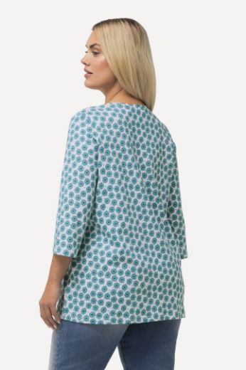 Plus size veliki brojevi Majica 3/4 rukava cvjetnog printa za punije