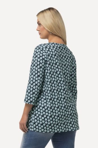Plus size veliki brojevi Majica 3/4 rukava cvjetnog printa za punije