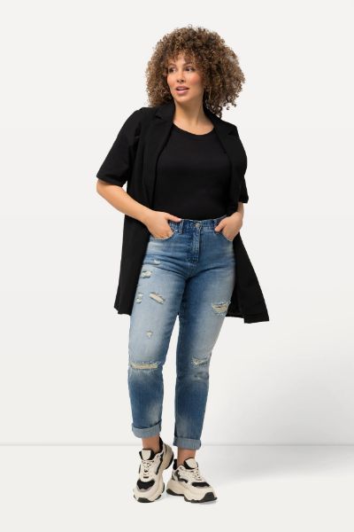 Veliki brojevi Traperice Sarah uništenog efekta moda za punije