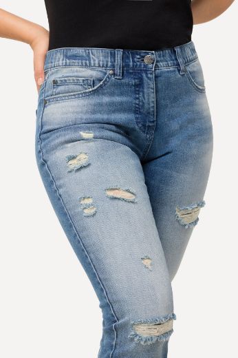 Plus size veliki brojevi Traperice Sarah uništenog efekta za punije