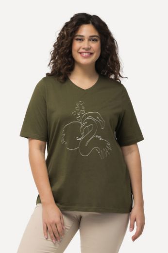 Plus size veliki brojevi Majica kratkih rukava V ovratnika motiv delfina za punije