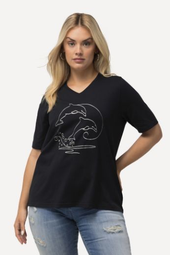 Plus size veliki brojevi Majica kratkih rukava V ovratnika motiv delfina za punije