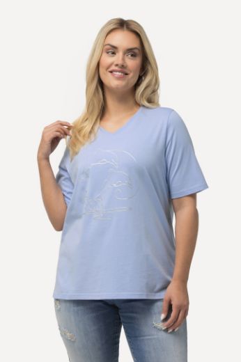 Plus size veliki brojevi Majica kratkih rukava V ovratnika motiv delfina za punije