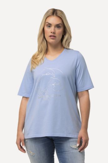 Plus size veliki brojevi Majica kratkih rukava V ovratnika motiv delfina za punije