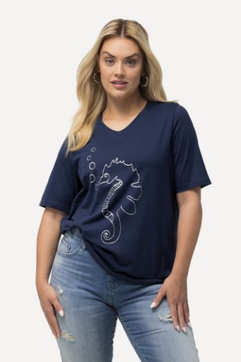 Plus size veliki brojevi Majica kratkih rukava V ovratnika motiv delfina za punije