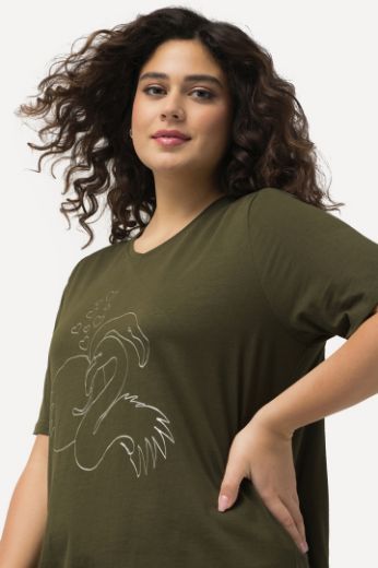 Plus size veliki brojevi Majica kratkih rukava V ovratnika motiv delfina za punije