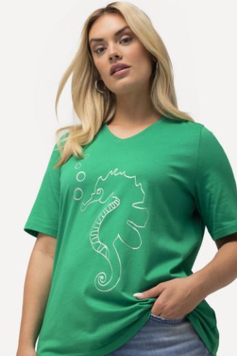 Plus size veliki brojevi Majica kratkih rukava V ovratnika motiv delfina za punije
