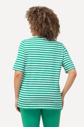 Plus size veliki brojevi Majica kratkih rukava V ovratnika na pruge motiv delfina za punije