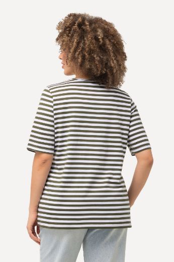 Plus size veliki brojevi Majica kratkih rukava V ovratnika na pruge motiv delfina za punije