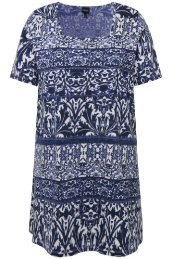 Plus size veliki brojevi Majica  kratkih rukava dužeg kroja s printom za punije