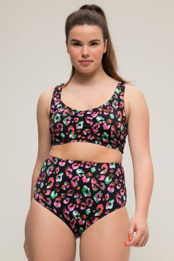 Plus size veliki brojevi Gaće kupaće visokog struka s printom za punije