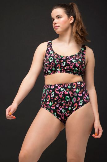 Plus size veliki brojevi Gaće kupaće visokog struka s printom za punije