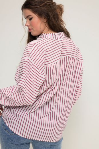 Plus size veliki brojevi Bluza dugih rukava na pruge za punije