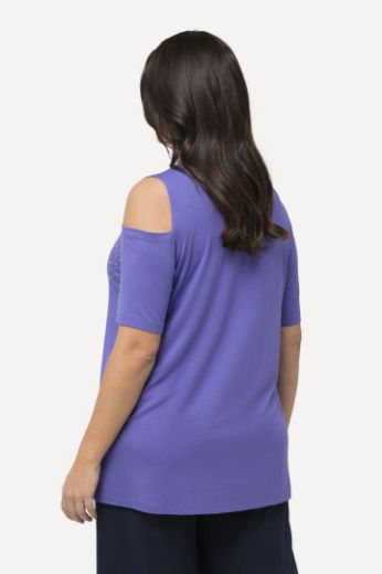 Plus size veliki brojevi Majica s otvorima i ukrasnim dodacima za punije