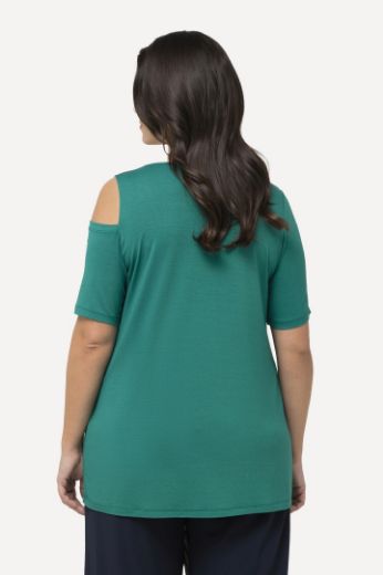Plus size veliki brojevi Majica s otvorima i ukrasnim dodacima za punije