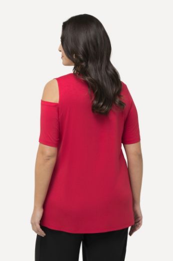 Plus size veliki brojevi Majica s otvorima i ukrasnim dodacima za punije