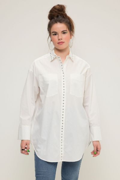 Veliki brojevi Bluza dugih rukava s ukrasnim dodacima moda za punije