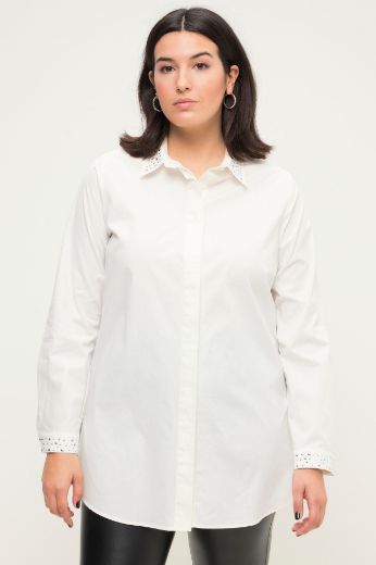 Plus size veliki brojevi Bluza s ukrasnim dodacima dugih rukava za punije